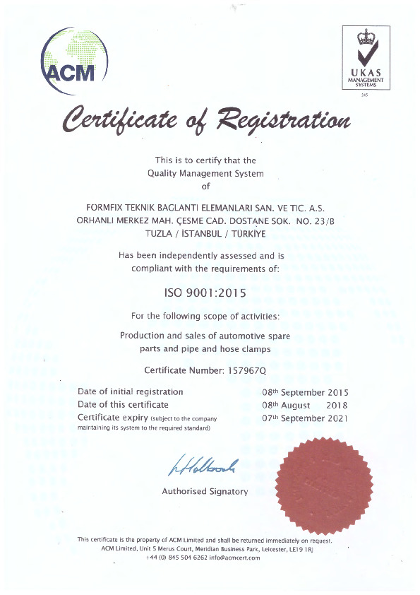 Сертификат FORMFIX